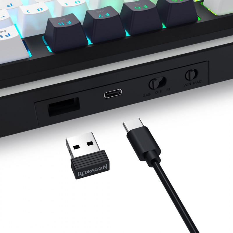 Redragon Wildslash LCD Pro K746WB-RGB-PRO pelinäppäimistö