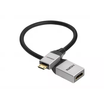 celexon Mini HDMI M/F -sovitin Ethernet-tuella, 2.0a/b, 4K, Professional