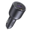 Ugreen EC705 autolaturi, USB + 2x USB-C, 130 W, 1 m 5 A:n kaapelilla