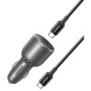 Ugreen EC705 autolaturi, USB + 2x USB-C, 130 W, 1 m 5 A:n kaapelilla
