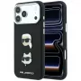 Karl Lagerfeld KF003250 suojakuori iPhone 18 Pro Max / 17 Pro Max -puhelimelle, Saffiano with Karl & Choupette Heads Pins & Logo, musta