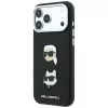 Karl Lagerfeld KF003250 suojakuori iPhone 18 Pro Max / 17 Pro Max -puhelimelle, Saffiano with Karl & Choupette Heads Pins & Logo, musta