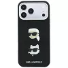 Karl Lagerfeld KF003250 suojakuori iPhone 18 Pro Max / 17 Pro Max -puhelimelle, Saffiano with Karl & Choupette Heads Pins & Logo, musta