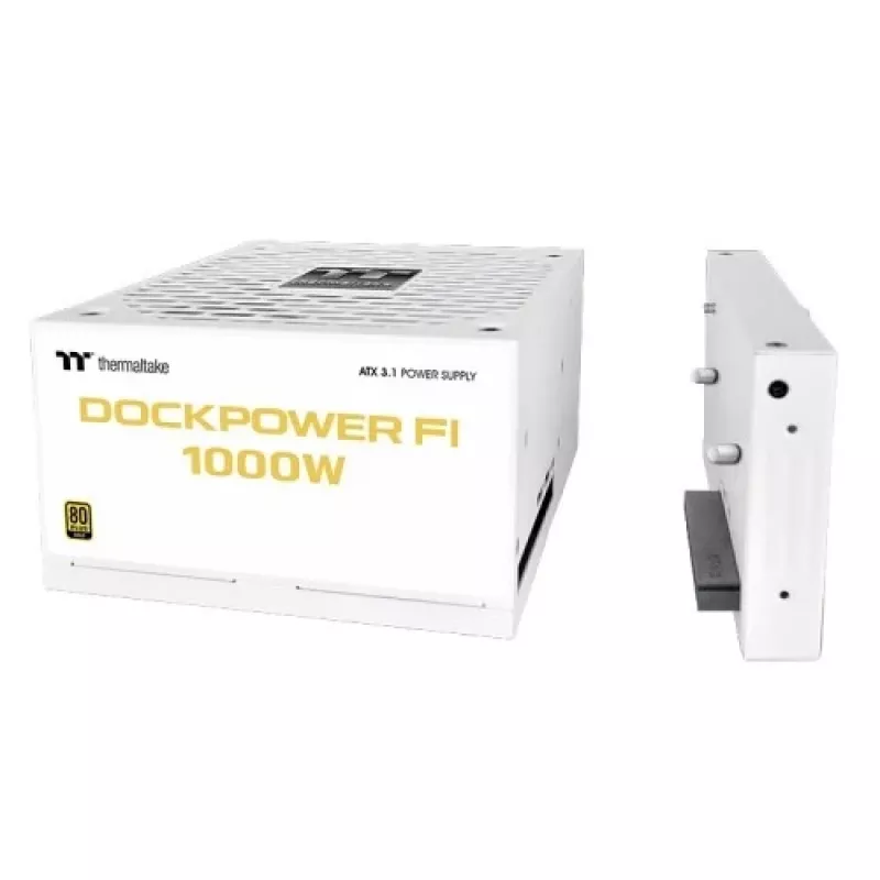 Thermaltake Dockpower FI 1000W tietokoneen virtalähde, 80 PLUS Gold, valkoinen