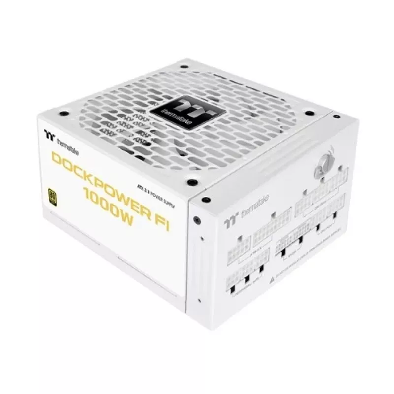 Thermaltake Dockpower FI 1000W tietokoneen virtalähde, 80 PLUS Gold, valkoinen