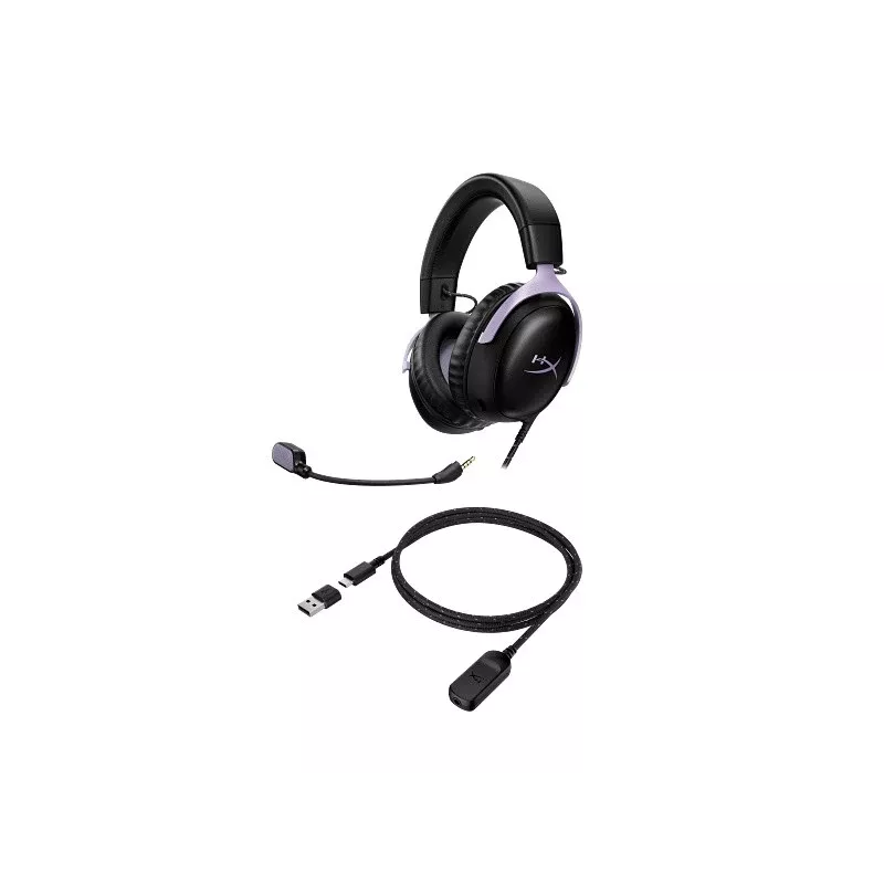 HyperX Cloud III pelikuulokkeet, musta/laventeli