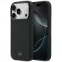 Mercedes Mer008872 Leather Mesh with Bow Line MagSafe -suojakotelo iPhone 18 Pro Max / 17 Pro Max -puhelimelle, musta