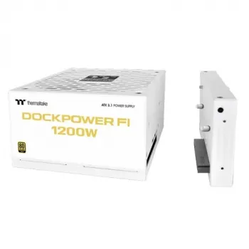 Thermaltake TT Dockpower FI 1200W Snow virtalähde, 1200 W, 80 PLUS Gold, modulaarinen, valkoinen
