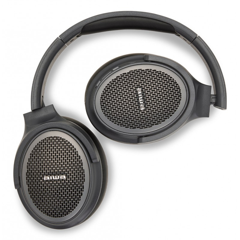 Aiwa HST-250BT langattomat kuulokkeet, harmaat, mikrofonilla, 3,5 mm, Bluetooth 5.0