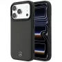 Mercedes Leather Mesh with Bow Line MagSafe -suojakuori iPhone 18 Pro / 17 Pro -puhelimelle, antrasiitti