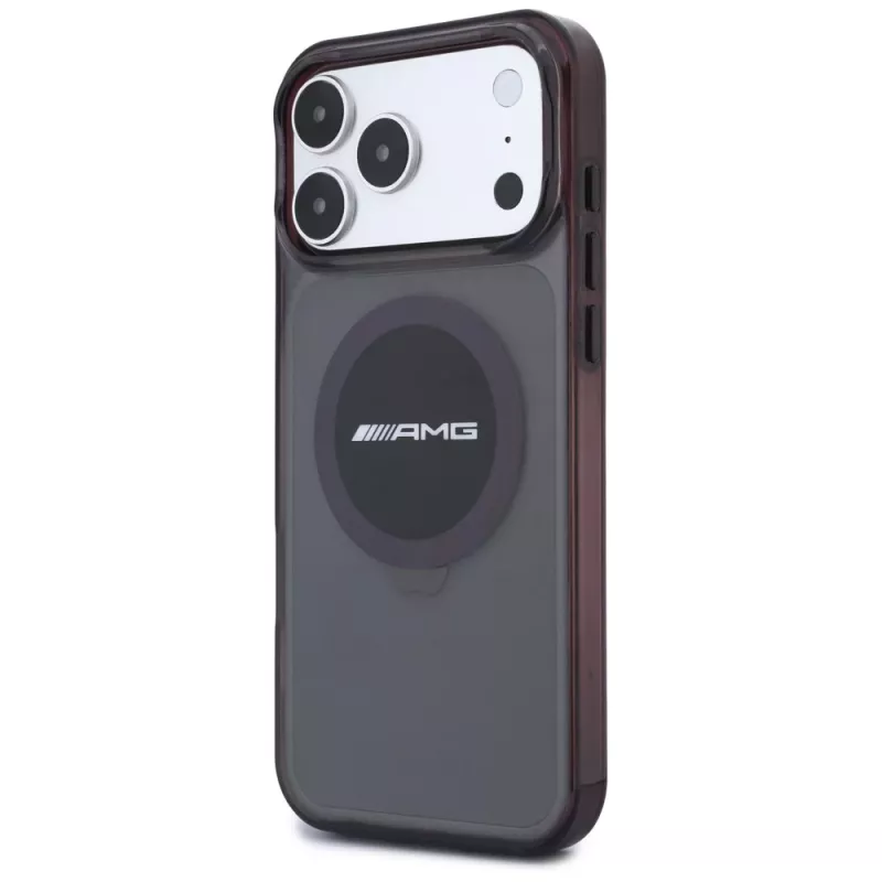 Mercedes AMG00130 AMG IML Transparent Bicolor Block MagSafe -suojakuori iPhone 18 Pro Max / 17 Pro Max -puhelimelle, musta/viininpunainen