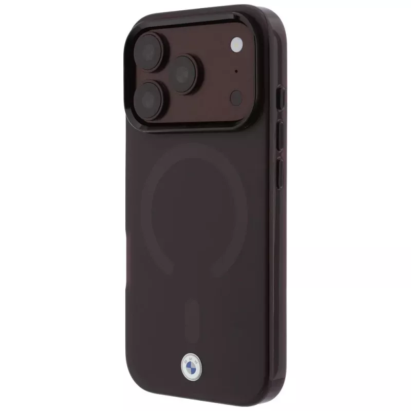 BMW Sign Frosted IML & Metal Logo MagSafe -suojakuori iPhone 18 Pro Max / 17 Pro Max -puhelimelle, viininpunainen