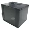 LogiLink W12F64B seinäasenteinen palvelinkaappi 48,30 cm (19″), yksiosainen, 12 U, mustanharmaa (RAL7021), 1,2 mm teräs, kokoamaton