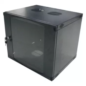 LogiLink W12F64B seinäasenteinen palvelinkaappi 48,30 cm (19″), yksiosainen, 12 U, mustanharmaa (RAL7021), 1,2 mm teräs, kokoamaton