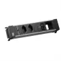 Bachmann POWER FRAME M kalusteeseen upotettava pistorasialista, 2x T13, 1x USB C/C 65 W, 1x CM