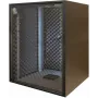 Silence Rack SRO156080B äänieristetty 19 tuuman laitekaappi, 15 U, 1 hiljainen tuuletin, 600x800 mm, lasiovi, musta