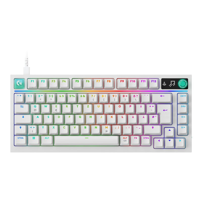 Logitech G316 X 75 mekaaninen pelinäppäimistö, taktiiliset kytkimet, valkoinen, US International