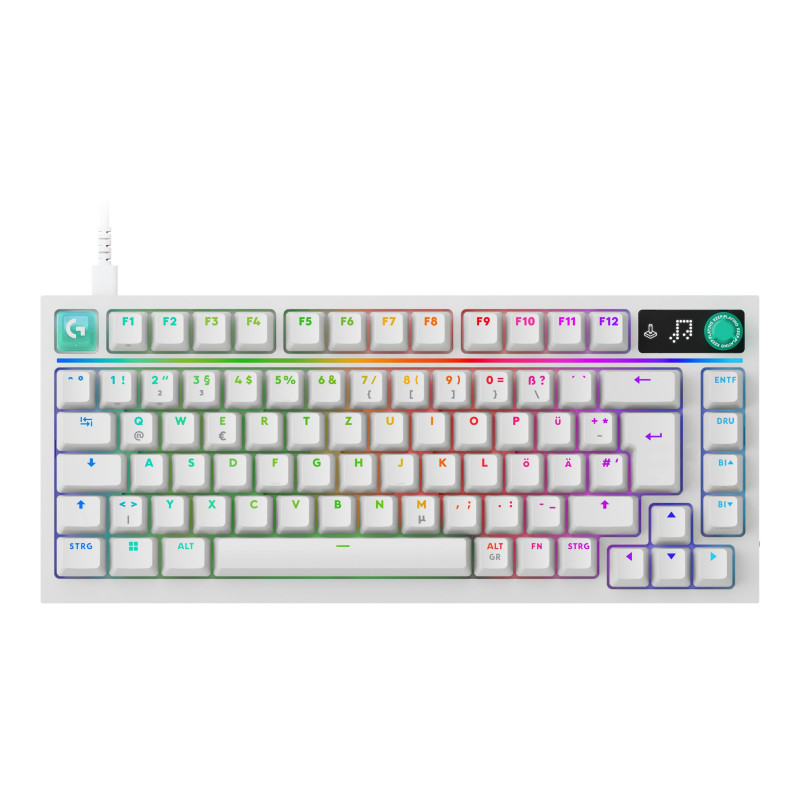 Logitech G316 X 75 mekaaninen pelinäppäimistö, taktiiliset kytkimet, valkoinen, US International