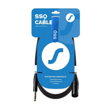 SSQ JSXM10 kaapeli, XLR uros - 6,3 mm stereojakki, 10 m