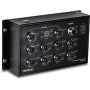 TRENDnet TI-XPG102 teollisuuskytkin, EN50155, M12, Gigabit PoE+, rautatiekäyttöön, 10 porttia