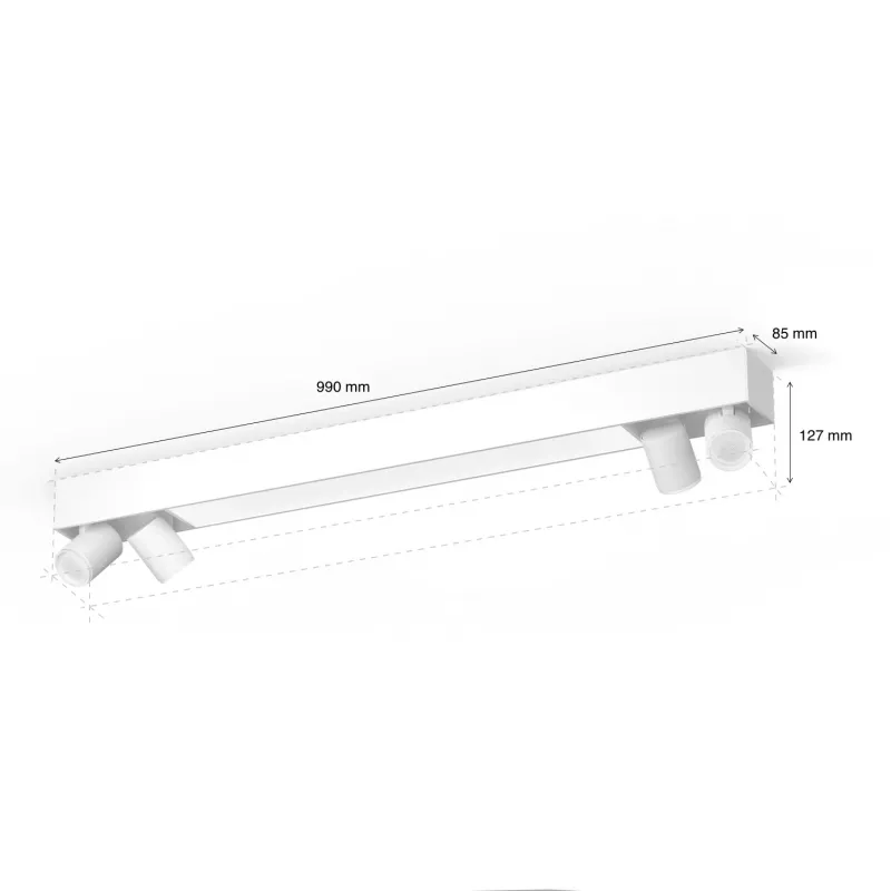 Philips Hue White & Color Ambiance Centris Spot -valaisin, 4 valopistettä, 4200 lm, valkoinen
