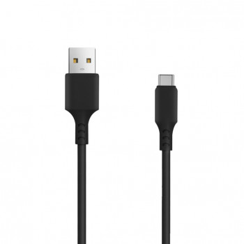Setty USB-A – USB-C -kaapeli, 1 m, 3 A, musta