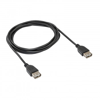Akyga AK-USB-06 USB 2.0 -kaapeli, USB-A (naaras) / USB-A (naaras), 1,8 m, musta