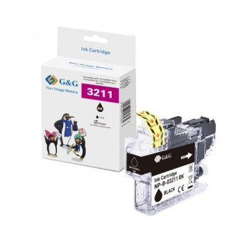 G&G mustekasetti, yhteensopiva Brother LC-3211BK kanssa, musta