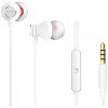 AIWA ESTM-50WT in-ear-stereokuulokkeet mikrofonilla, valkoiset