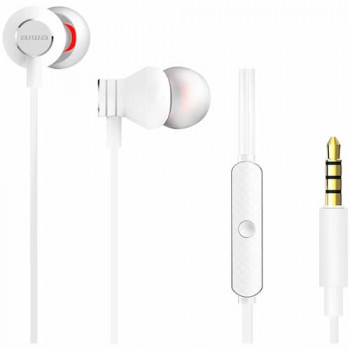 AIWA ESTM-50WT in-ear-stereokuulokkeet mikrofonilla, valkoiset