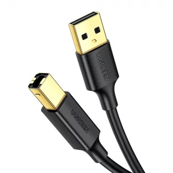 Ugreen US135 USB 2.0 A-B -tulostinkaapeli, kullattu, 1 m, musta