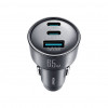 Joyroom JR-CCN19 autolaturi, 65 W, 2x USB-C + USB-A, tummanharmaa
