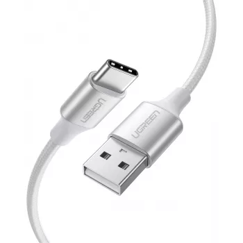 Ugreen US288 USB–USB-C-kaapeli, 3 m, valkoinen