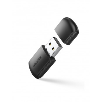 Ugreen kaksikaistainen ulkoinen USB-verkkosovitin, WiFi 11ac AC650, musta (CM448)