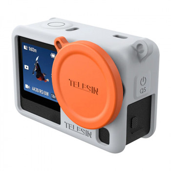 Telesin silikoninen suojakotelo DJI Osmo Action 6 -kameralle, harmaa, S6-PTC-11BU