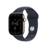 Apple Watch Series 12 GPS + Cellular 42 mm, luonnonvärinen titaanikotelo, laivastonsininen urheiluranneke, M/L