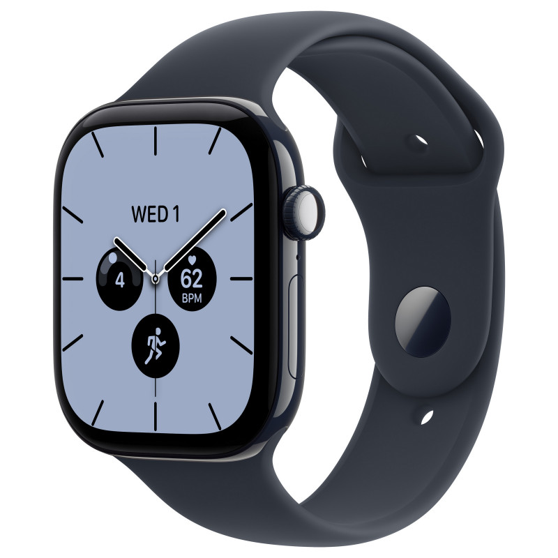 Apple Watch Series 12 GPS + Cellular 46 mm, yönsininen keraaminen kotelo, laivastonsininen urheiluranneke, M/L