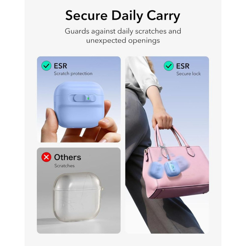 ESR Pulse HaloLock MagSafe -kotelo Apple AirPods 4 / 5 -kuulokkeille, vaaleansininen