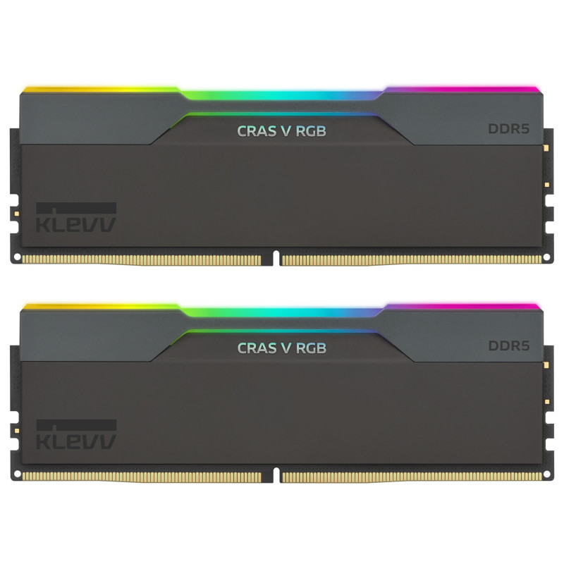Klevv Cras V RGB KD5AGUA80-64B300G DDR5-6400 CL30 32 Gt (2 x 16 Gt) muistisarja, musta