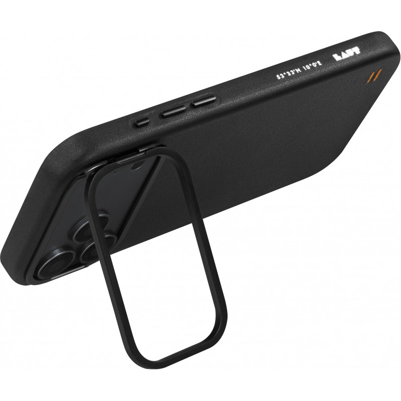 LAUT Lux Edge suojakuori Apple iPhone 18 Pro / 17 Pro -puhelimille, MagSafe, carbon black
