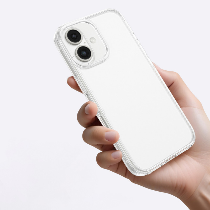 AmazingThing Minimal Case puhelinkuori iPhone 16 Plus -puhelimelle, läpinäkyvä