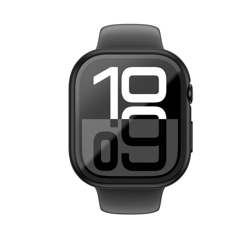 AmazingThing Radix Glass suojakotelo Apple Watch 42 mm -kellolle, karkaistu lasi, musta