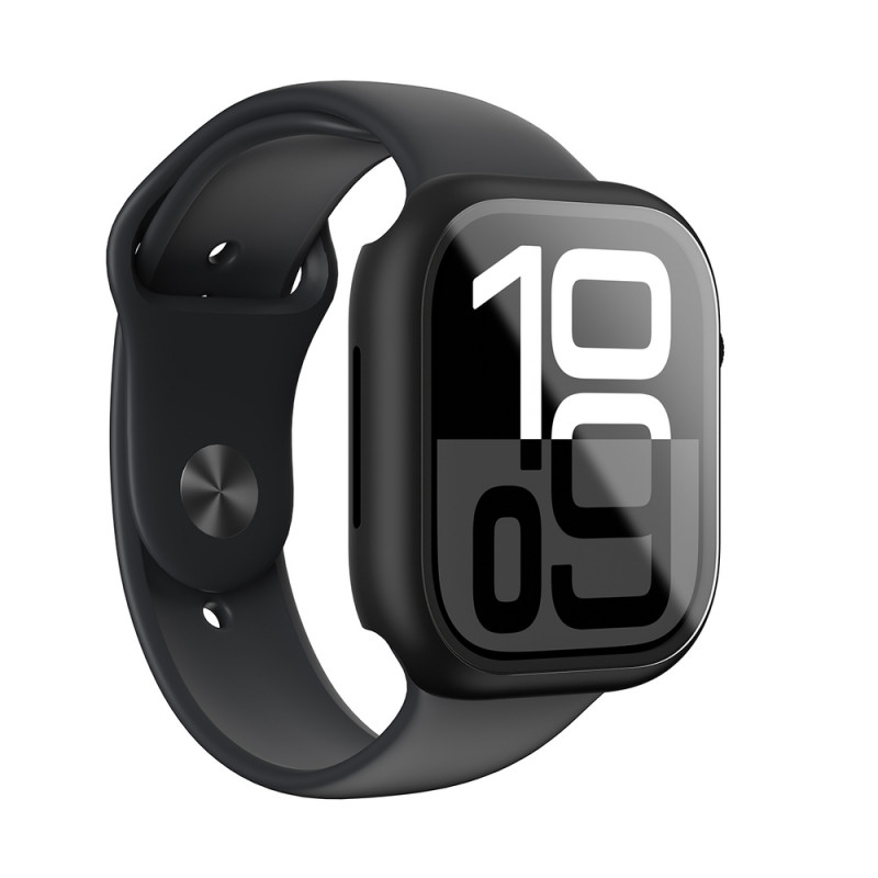 AmazingThing Radix Glass suojakotelo Apple Watch 42 mm -kellolle, karkaistu lasi, musta