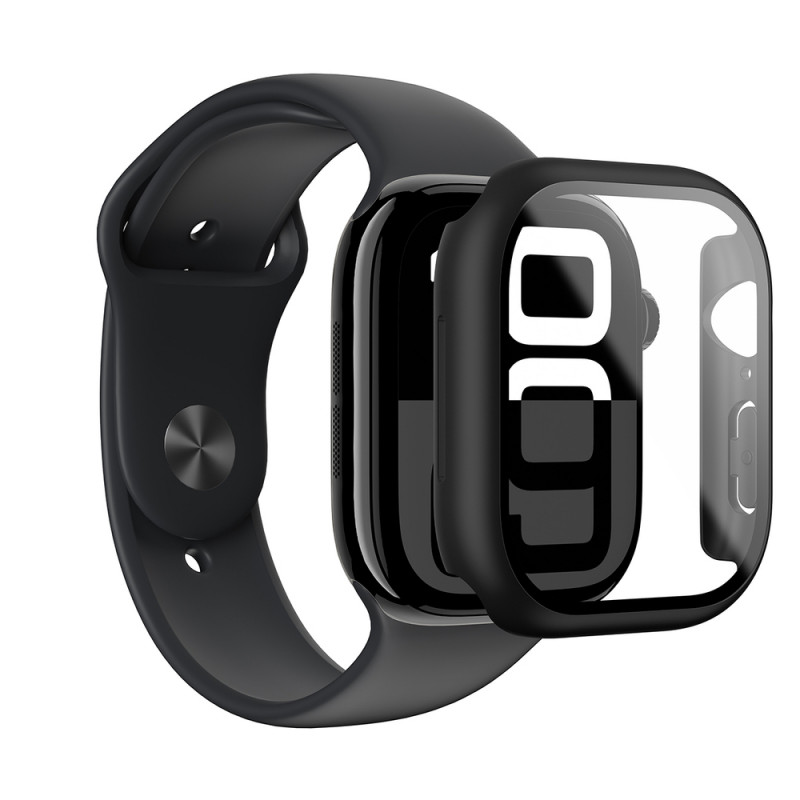 AmazingThing Radix Glass suojakotelo Apple Watch 42 mm -kellolle, karkaistu lasi, musta