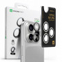 AmazingThing AR Aluminum 3 Lens Glass kameran linssinsuoja kehyksellä iPhone 16 Pro / 16 Pro Max -puhelimille, musta
