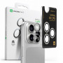 AmazingThing AR Aluminum 3 Lens Glass kameran linssinsuoja kehyksellä iPhone 16 Pro / 16 Pro Max -puhelimille, hopeanvärinen