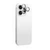 AmazingThing AR Aluminum 3 Lens Glass kameran linssinsuoja kehyksellä iPhone 16 Pro / 16 Pro Max -puhelimille, hopeanvärinen