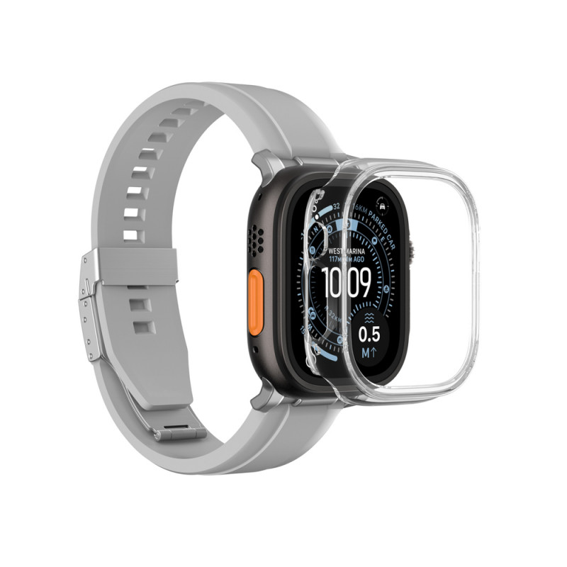 AmazingThing Minimal suojakuori Apple Watch Ultra 3 / Ultra 4 49 mm -kellolle, kirkas
