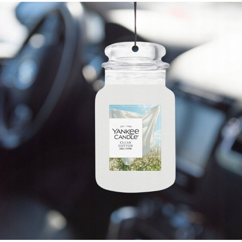 Yankee Candle Clean Cotton riippuva autoilmanraikastin