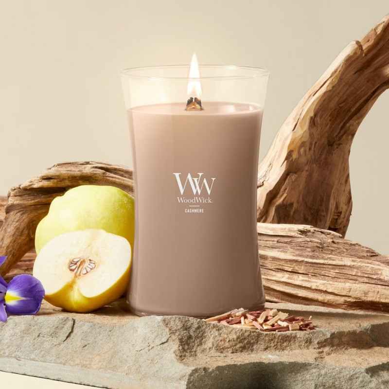 WoodWick Cashmere iso kynttilä, 610 g, ruskea